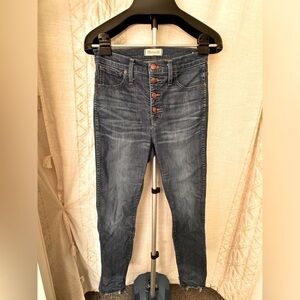 Madewell Women’s  10” High-Rise Skinny in Cordova Wash size 27 EUC